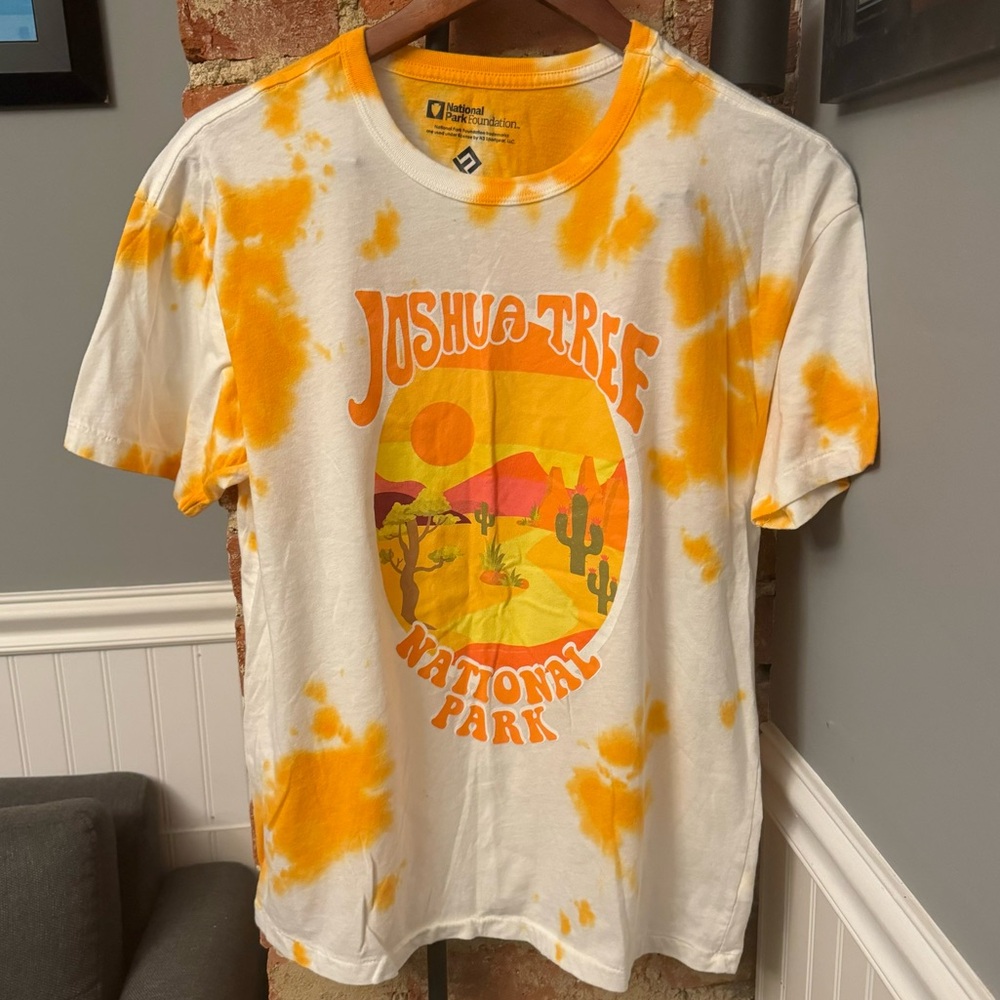 Joshua Tree National Park Orange Tie Dye Tshirt Size Small
